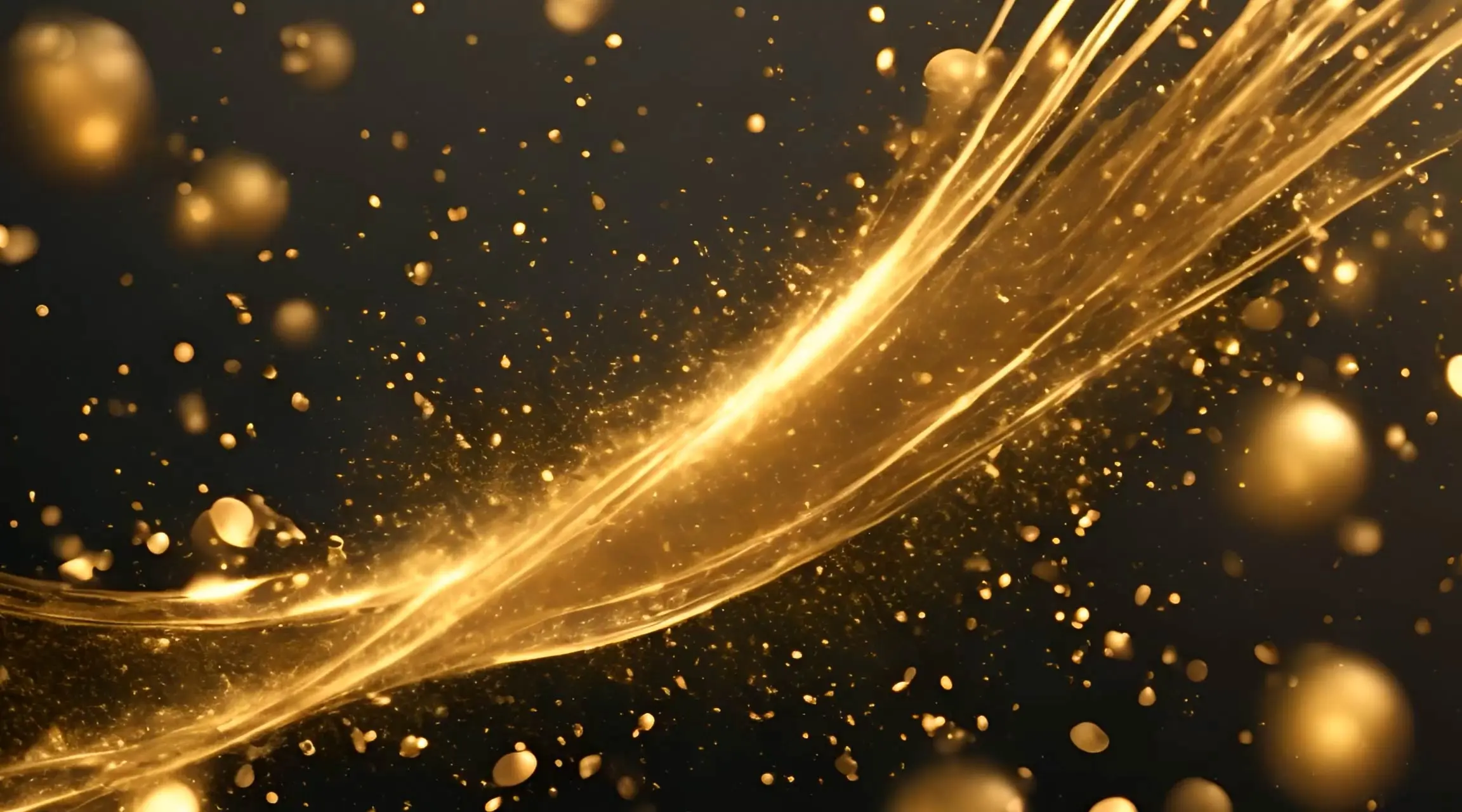 Liquid Gold Flow Abstract Stock Video